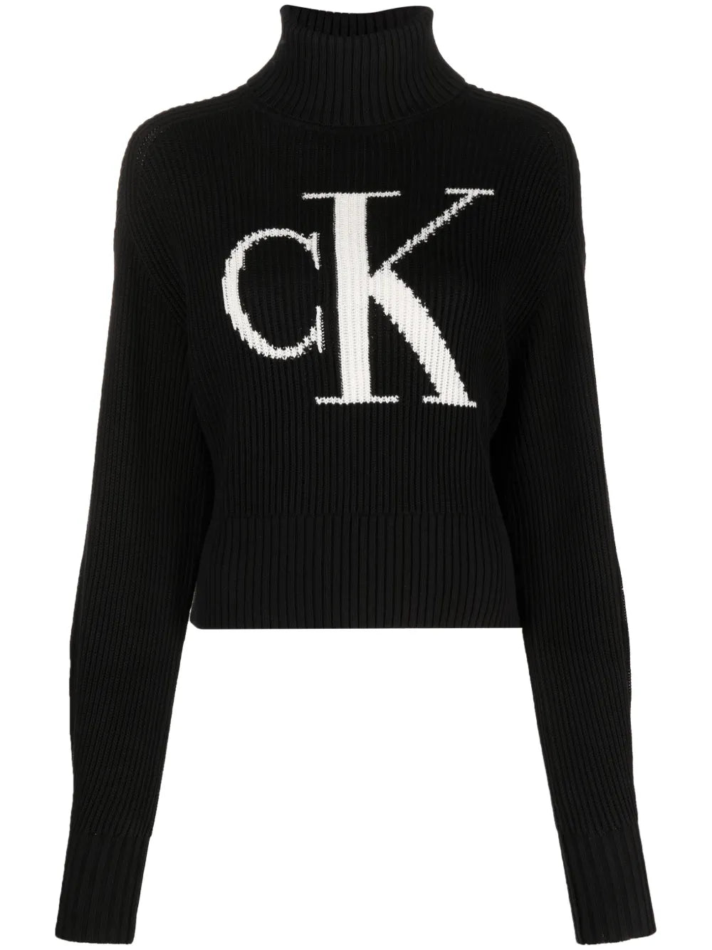 Intarsia-Knit Logo Cotton Jumper