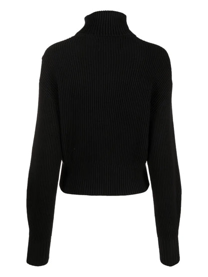Intarsia-Knit Logo Cotton Jumper