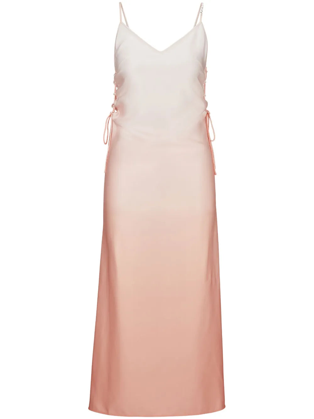 Gradient-Effect Satin Midi Dress