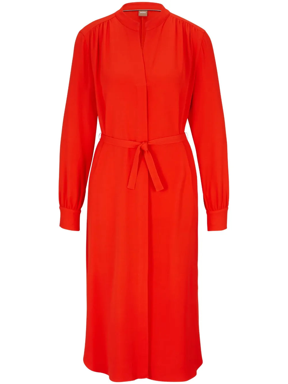 Tied-Waist Midi Shirtdress
