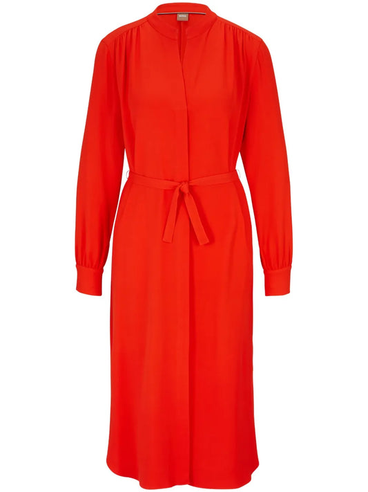 Tied-Waist Midi Shirtdress