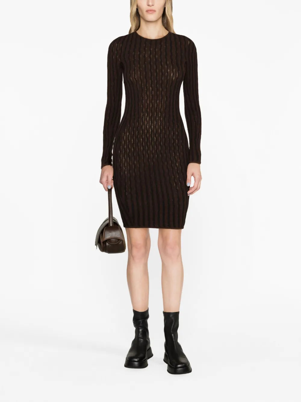 Cactus Ladder-Knit Minidress