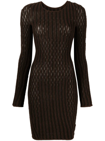 Cactus Ladder-Knit Minidress