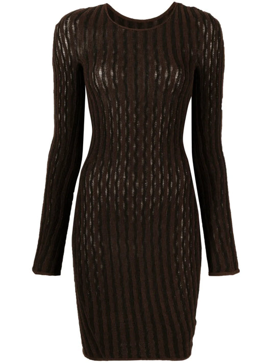 Cactus Ladder-Knit Minidress