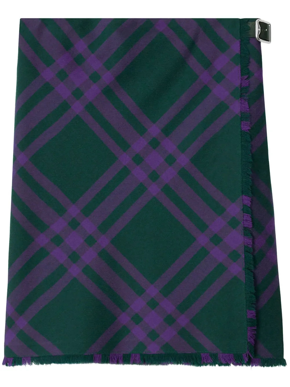 Vintage Check Wool Straight Skirt