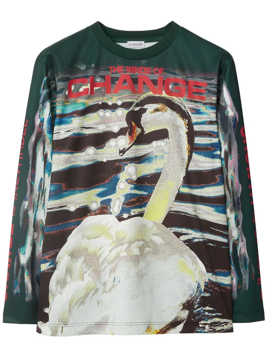 Graphic-Print Long-Sleeve T-Shirt