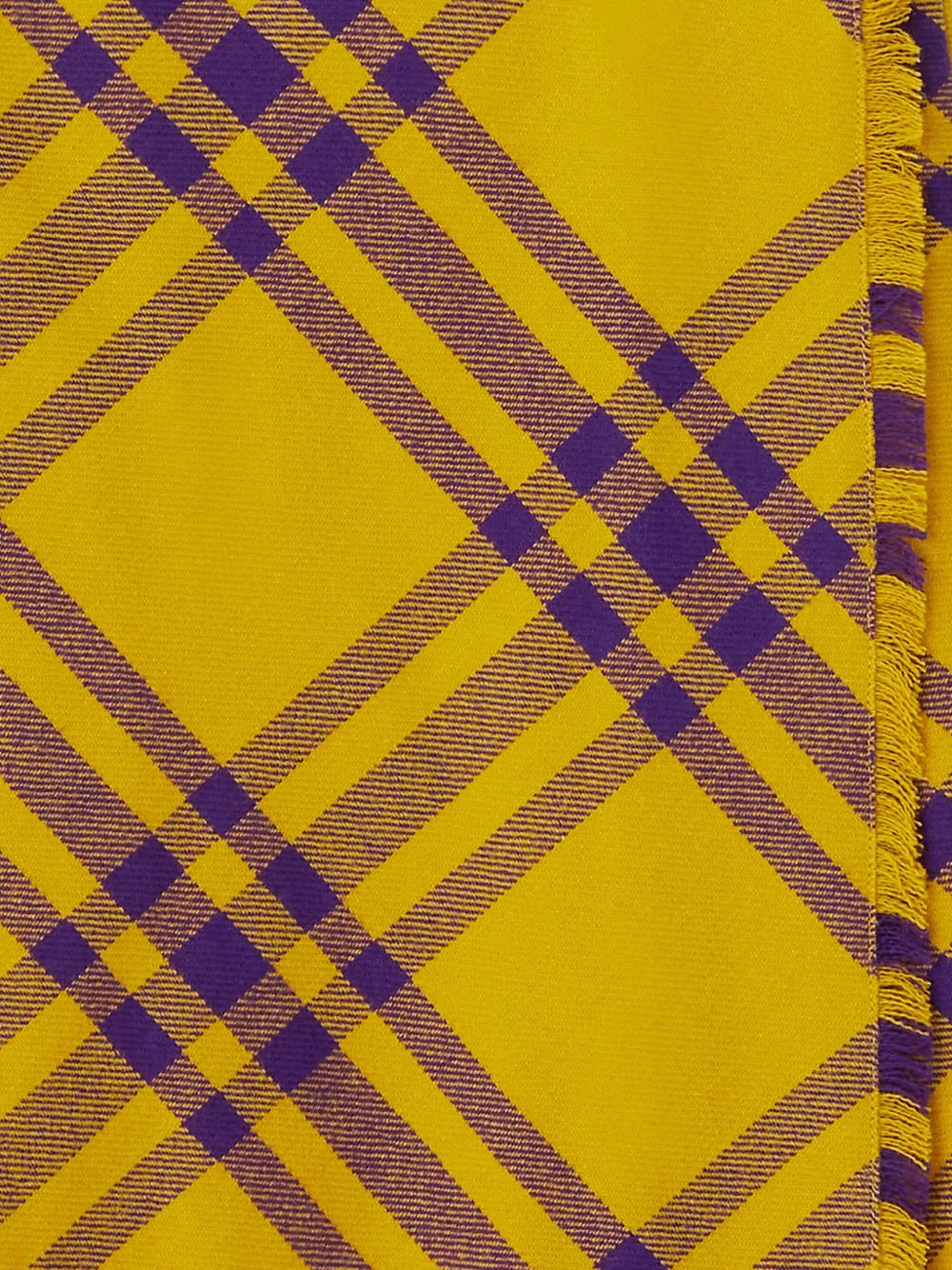 Check-Pattern Frayed Kilt