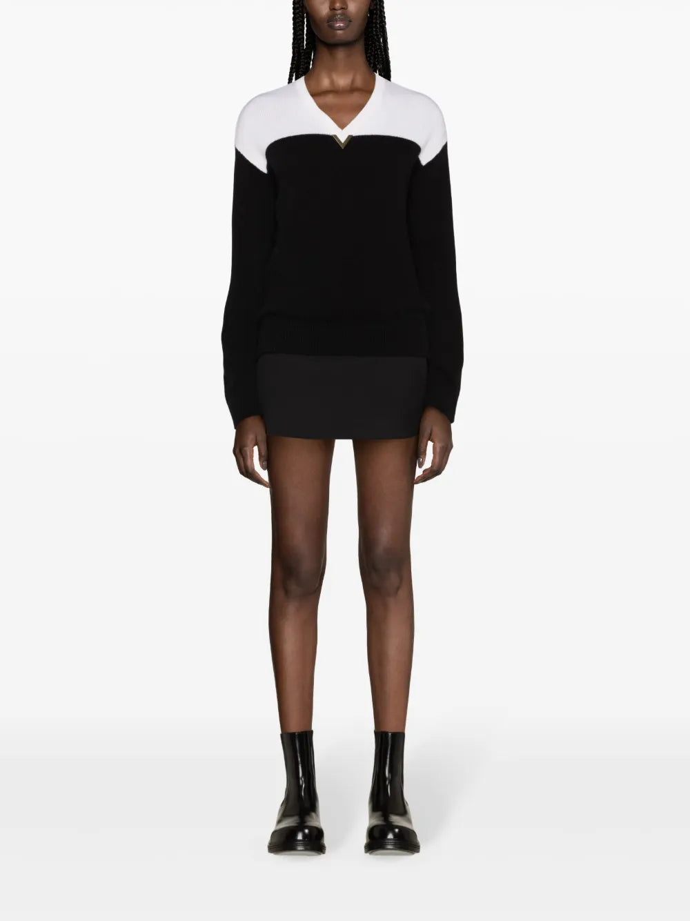 Low-Rise Wool Miniskirt