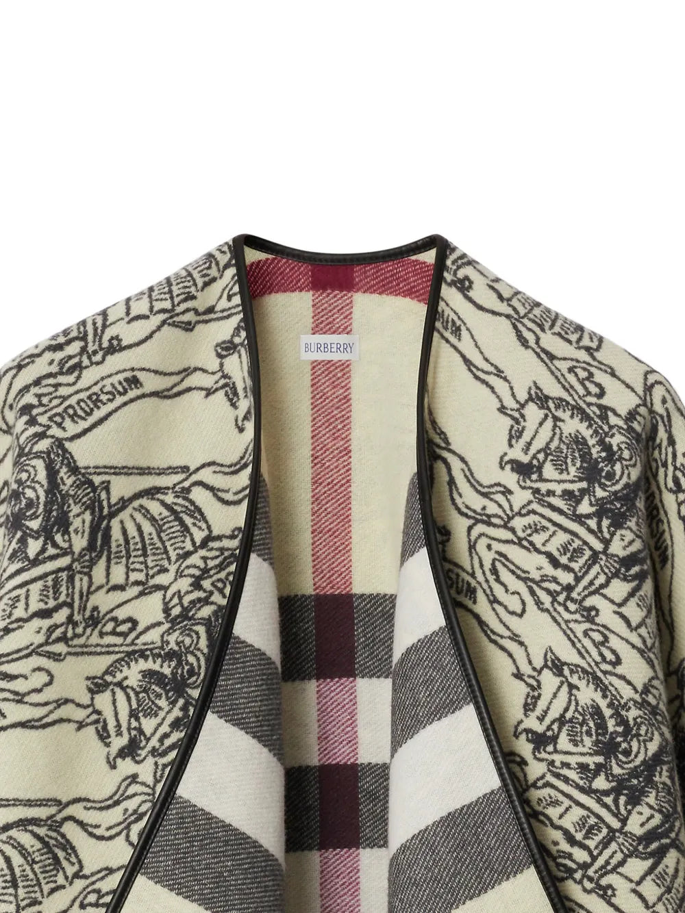 Equestrian Knight Fringe Wool Poncho