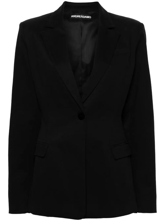 Single-Breasted Twill Blazer