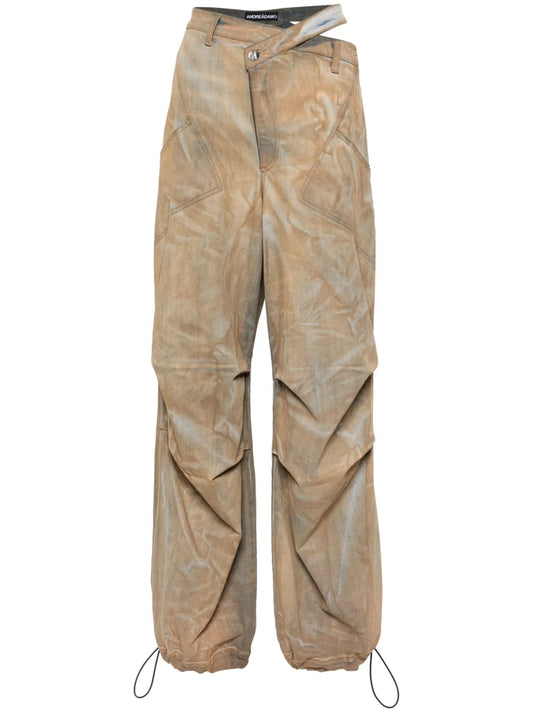 High-Waist Cargo Jeans