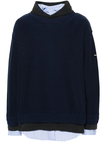 Layered Logo-Appliqué Jumper