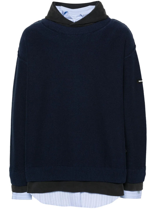 Layered Logo-Appliqué Jumper