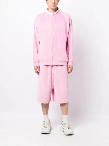 Brushed-Effect Zip-Up Jacket