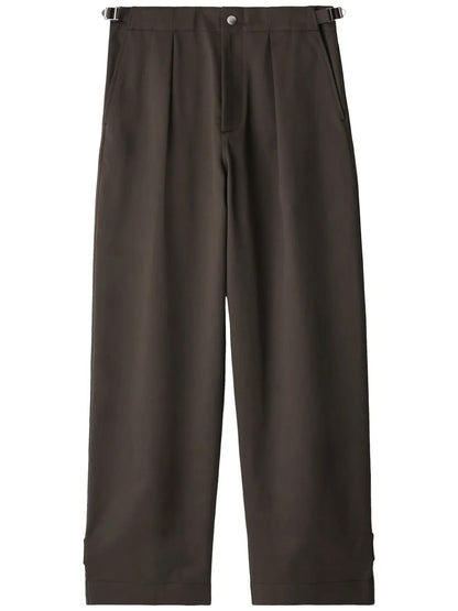 Straight-Leg Cotton Trousers