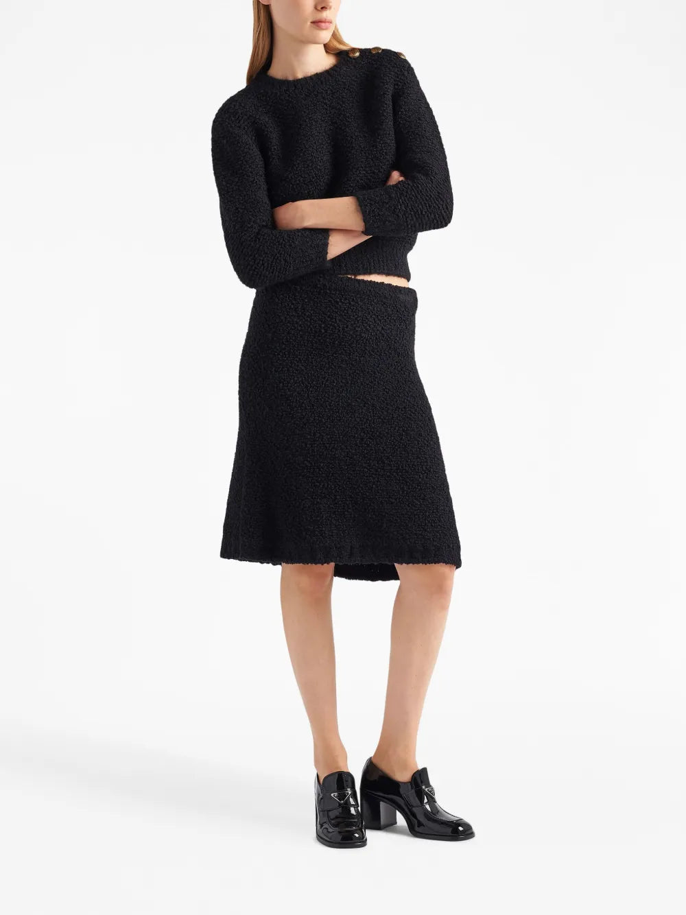 Triangle-Logo Bouclé Jumper