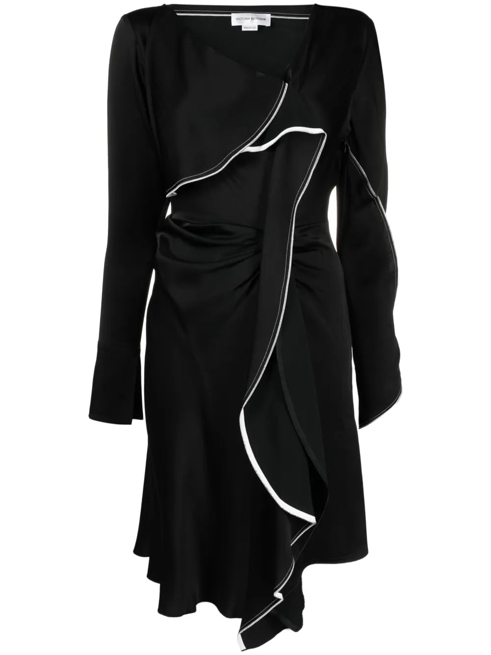 Asymmetric Draped Midi Dress