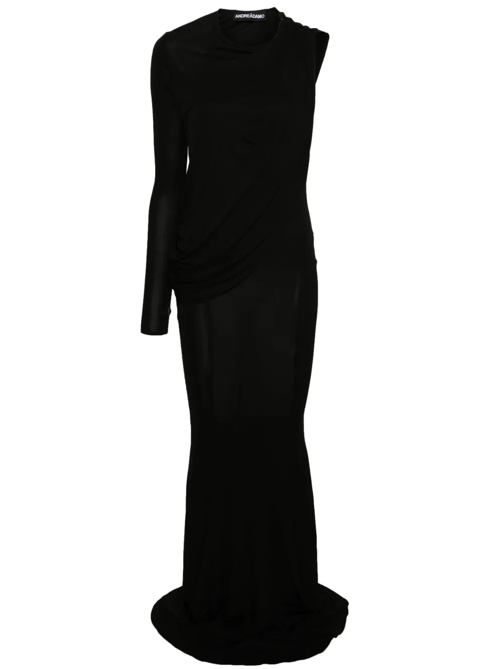 Asymmetric Draped Maxi Dress
