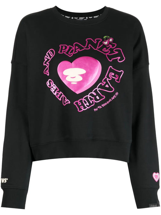 Logo-Embossed Crew-Neck Sweatshirt