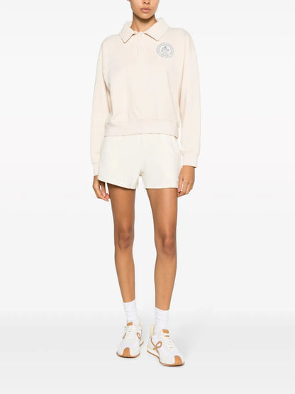 Logo-Print Long-Sleeve Polo Shirt