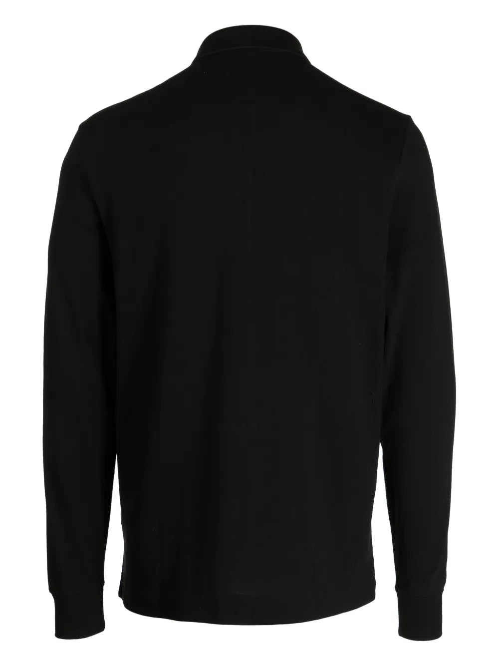 Logo-Patch Long-Sleeve Polo Shirt