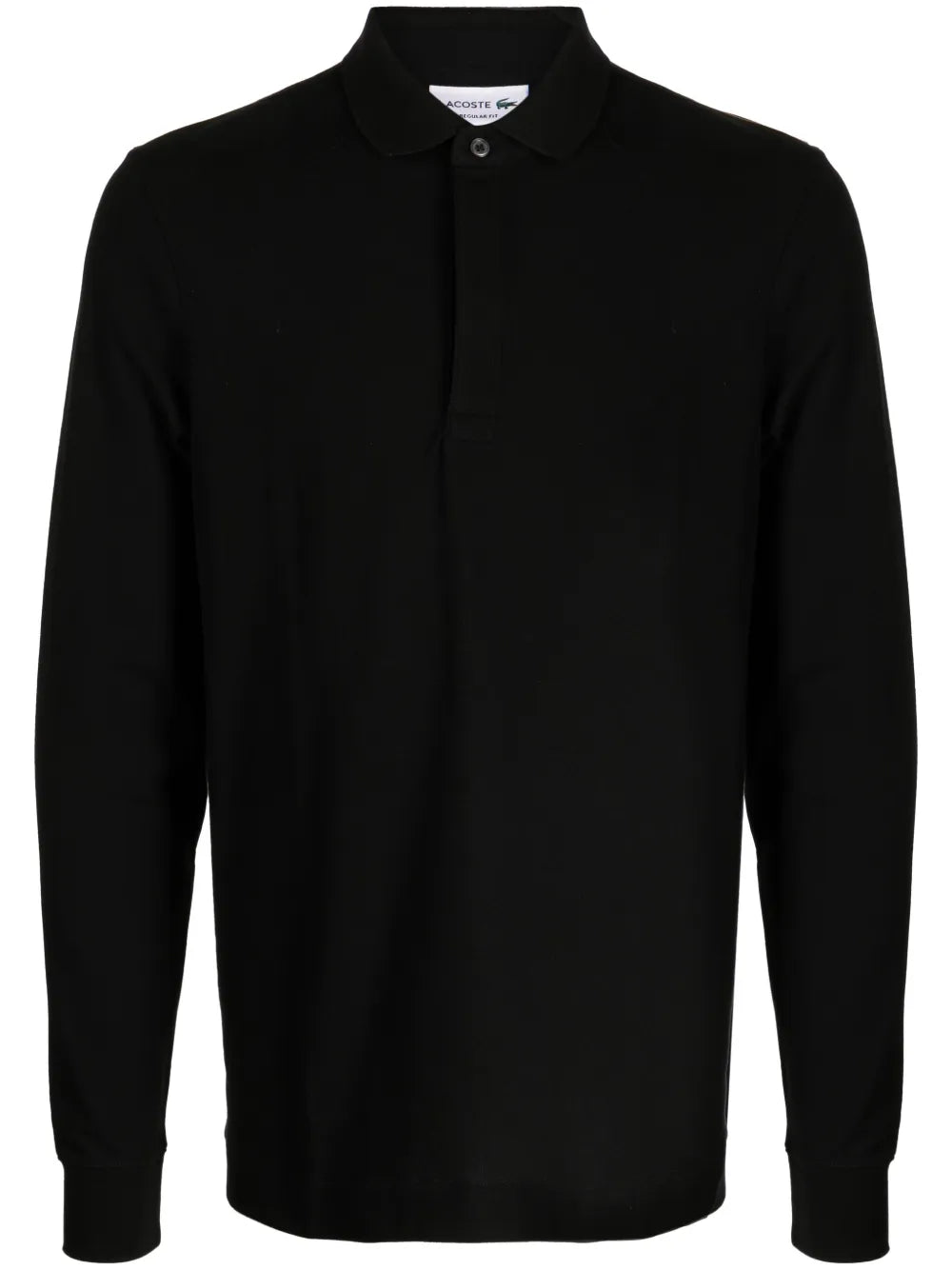 Logo-Patch Long-Sleeve Polo Shirt