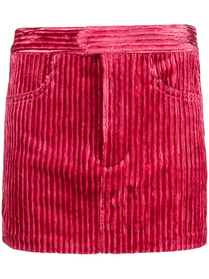 Mid-Rise Corduroy Miniskirt