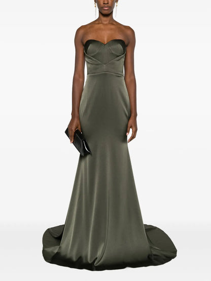 Strapless Floor-Length Gown