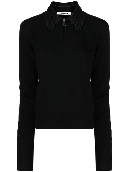 Logo-Embroidered Wool Jumper