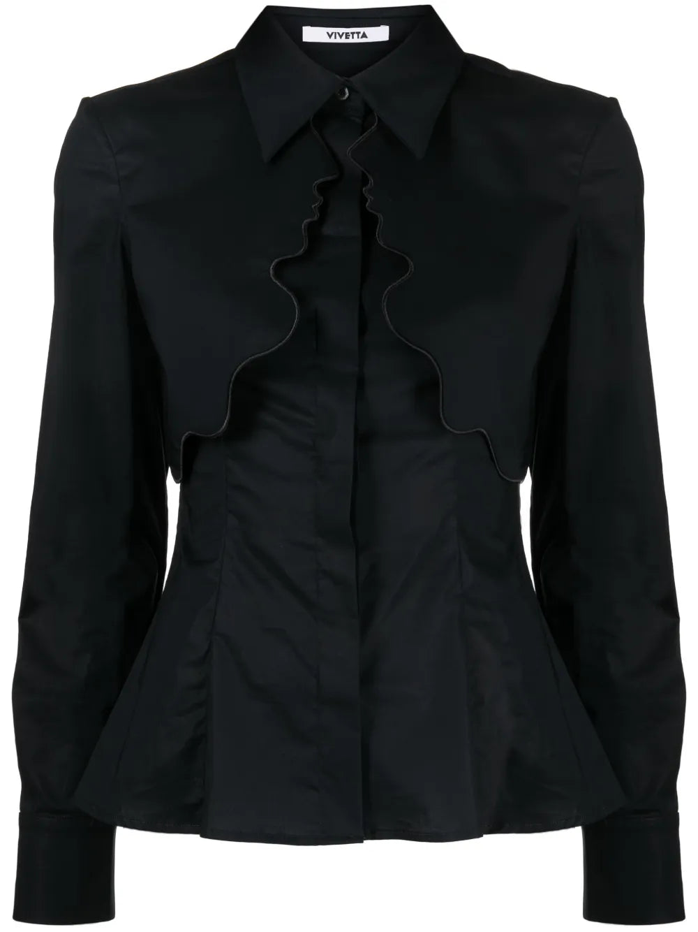 Scallop-Edge Poplin Shirt