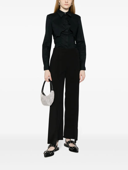 Scallop-Edge Poplin Shirt