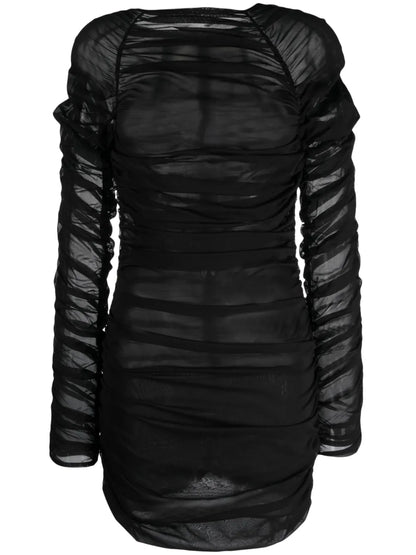 Narikala Semi-Sheer Ruched Minidress