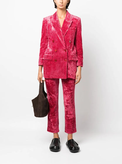 Dita Double-Breasted Corduroy Blazer