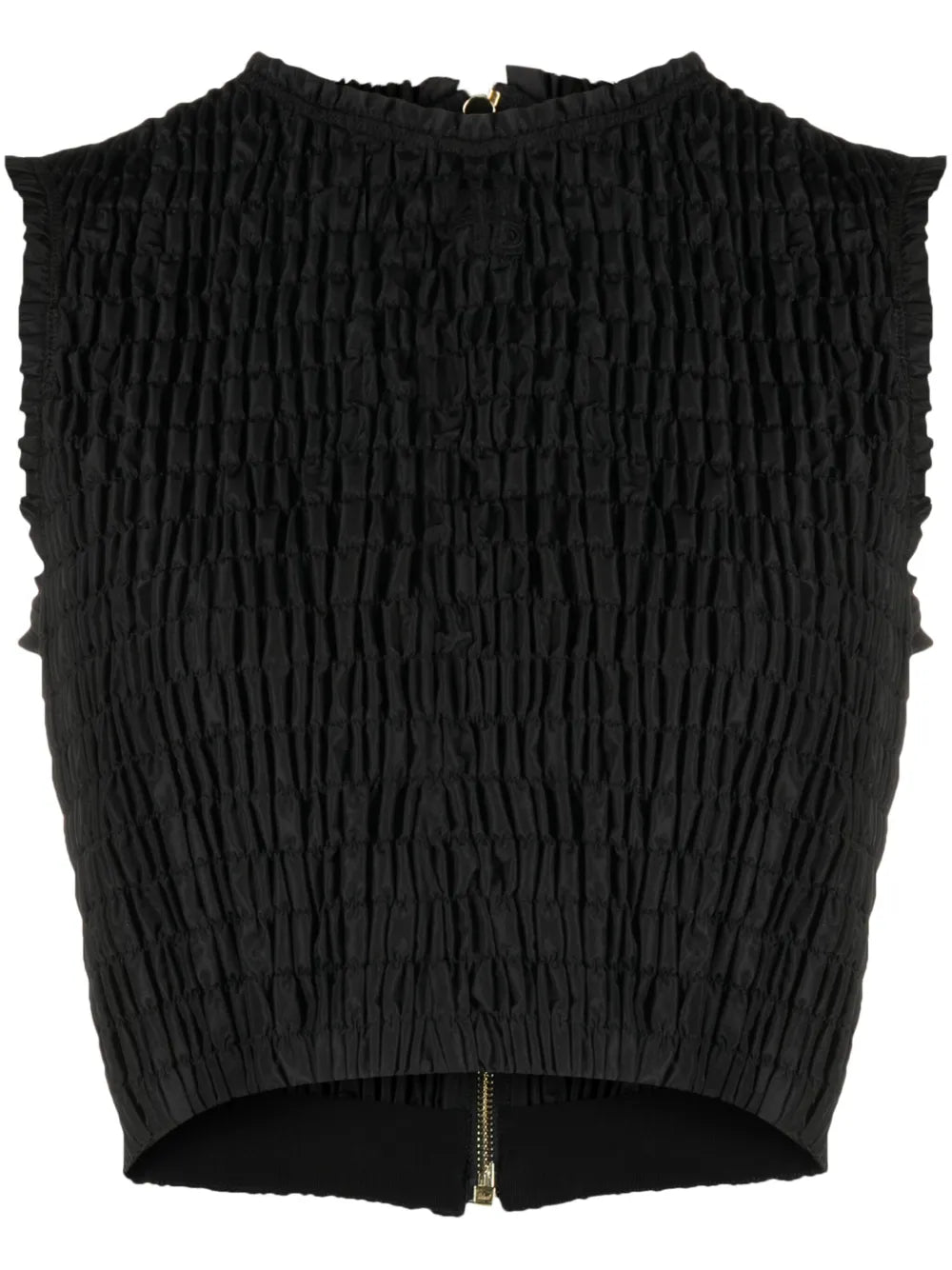Smock-Detail Crop Top