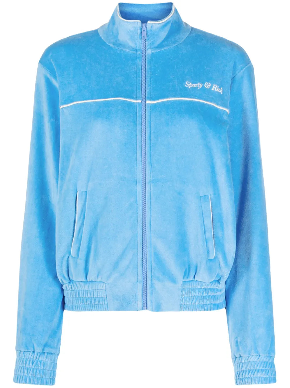 Towelling-Finish Logo-Embroidered Jacket
