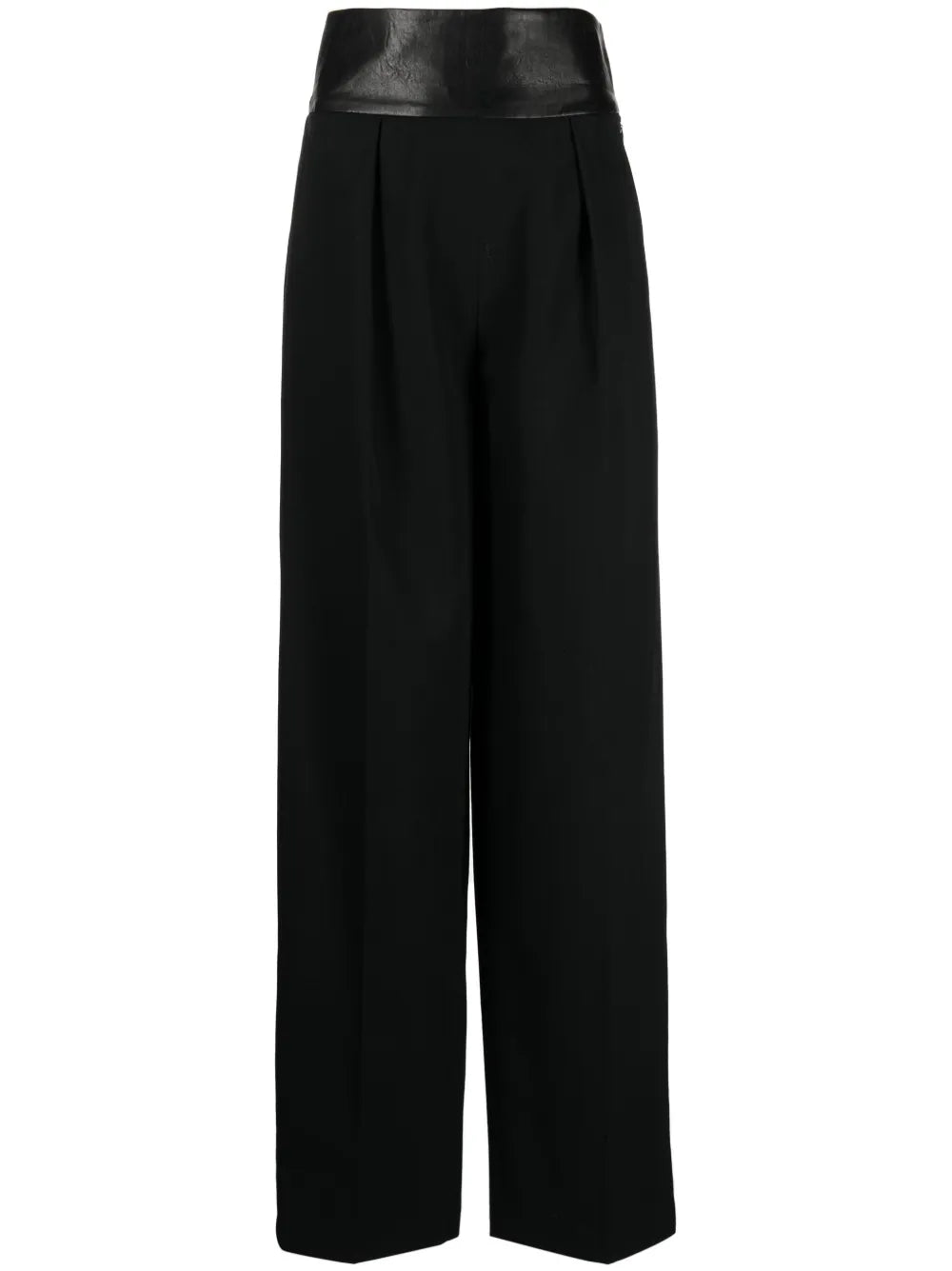High-Waist Pleat-Detailing Tailored Trousers