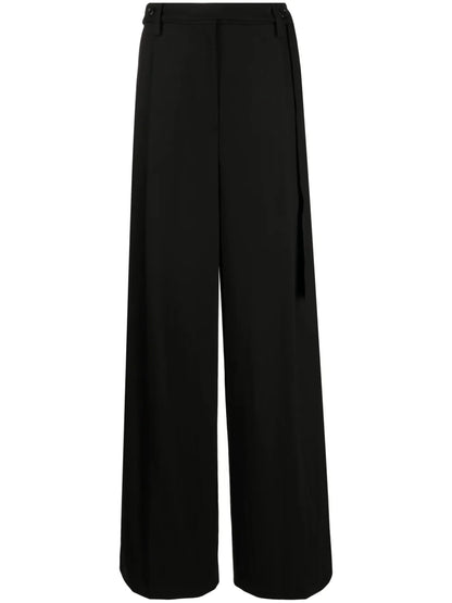 Logo-Charm Pleat-Detailing Trousers