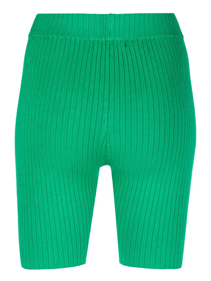 Logo-Patch Ribbed-Detailing Shorts