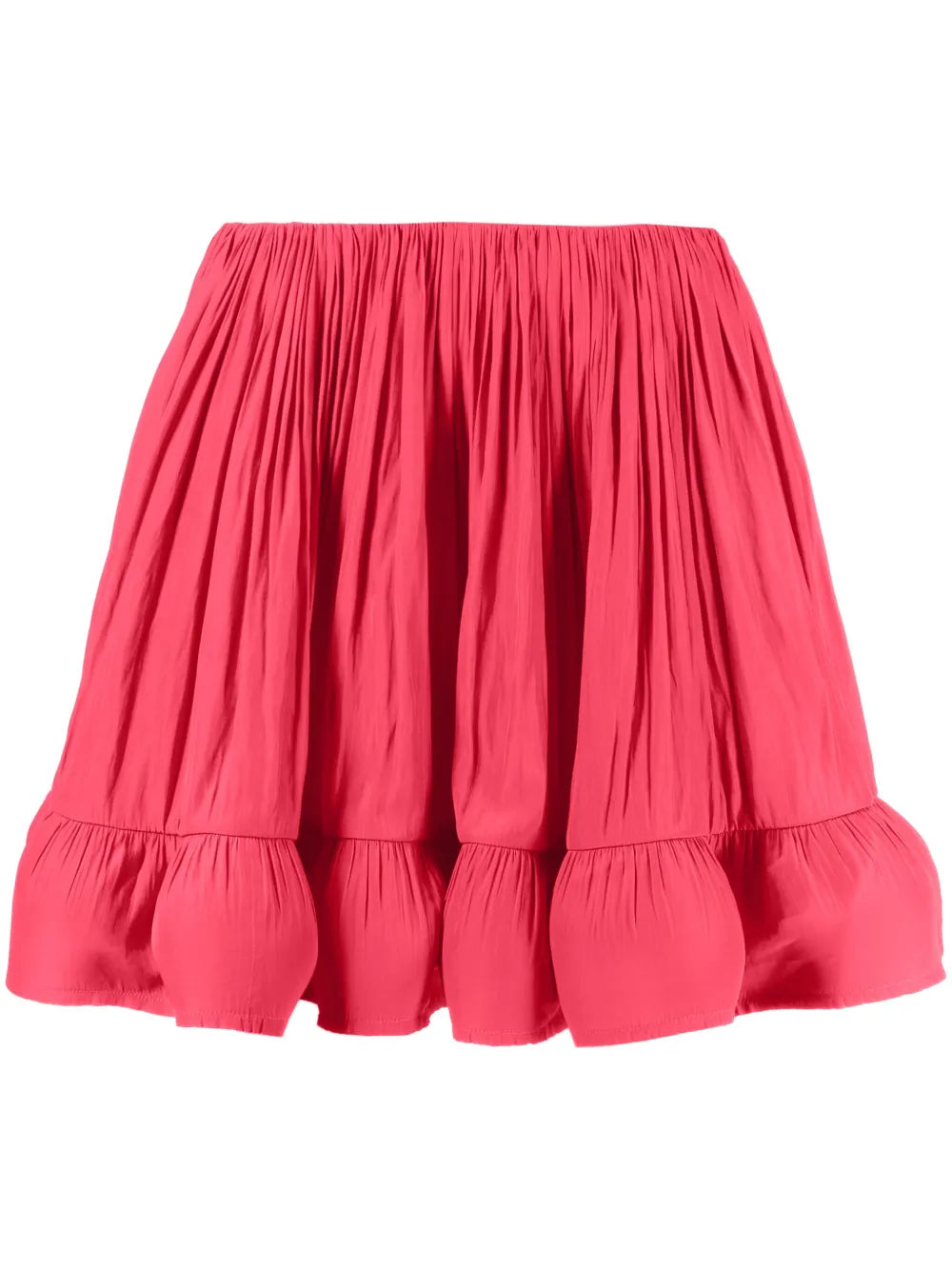 Ruffled Flared Miniskirt