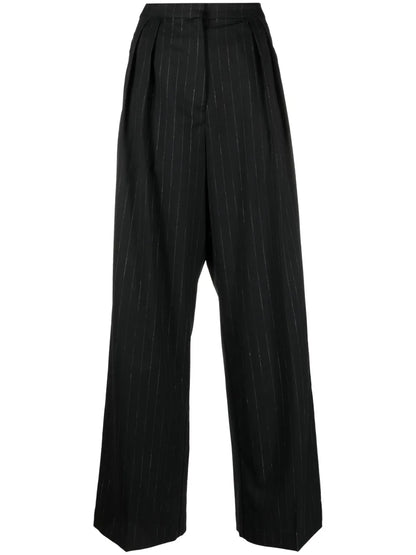 Striped Wide-Leg Trousers