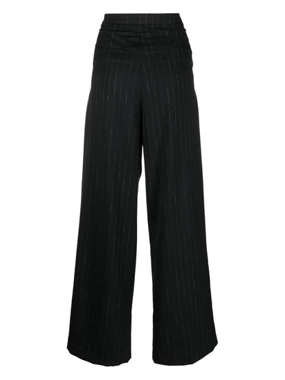 Striped Wide-Leg Trousers