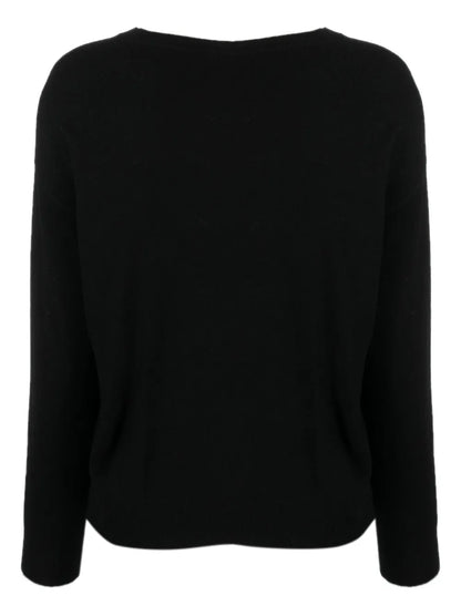 Rhinestone-Logo Long-Sleeve Jumper
