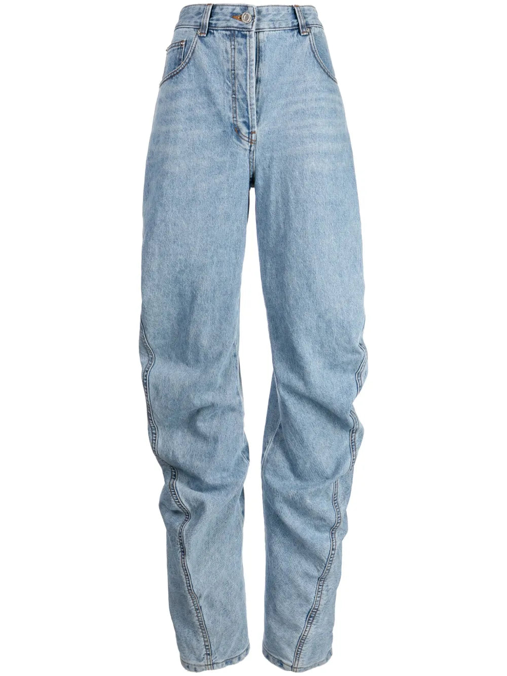 Logo-Patch Cotton Flared Jeans
