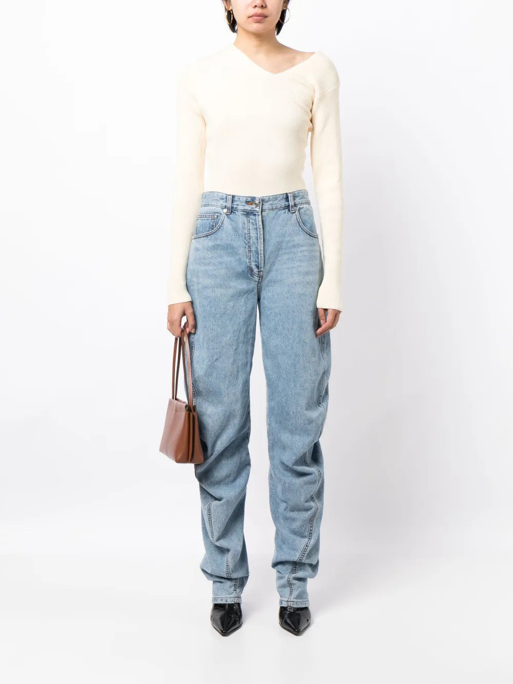 Logo-Patch Cotton Flared Jeans