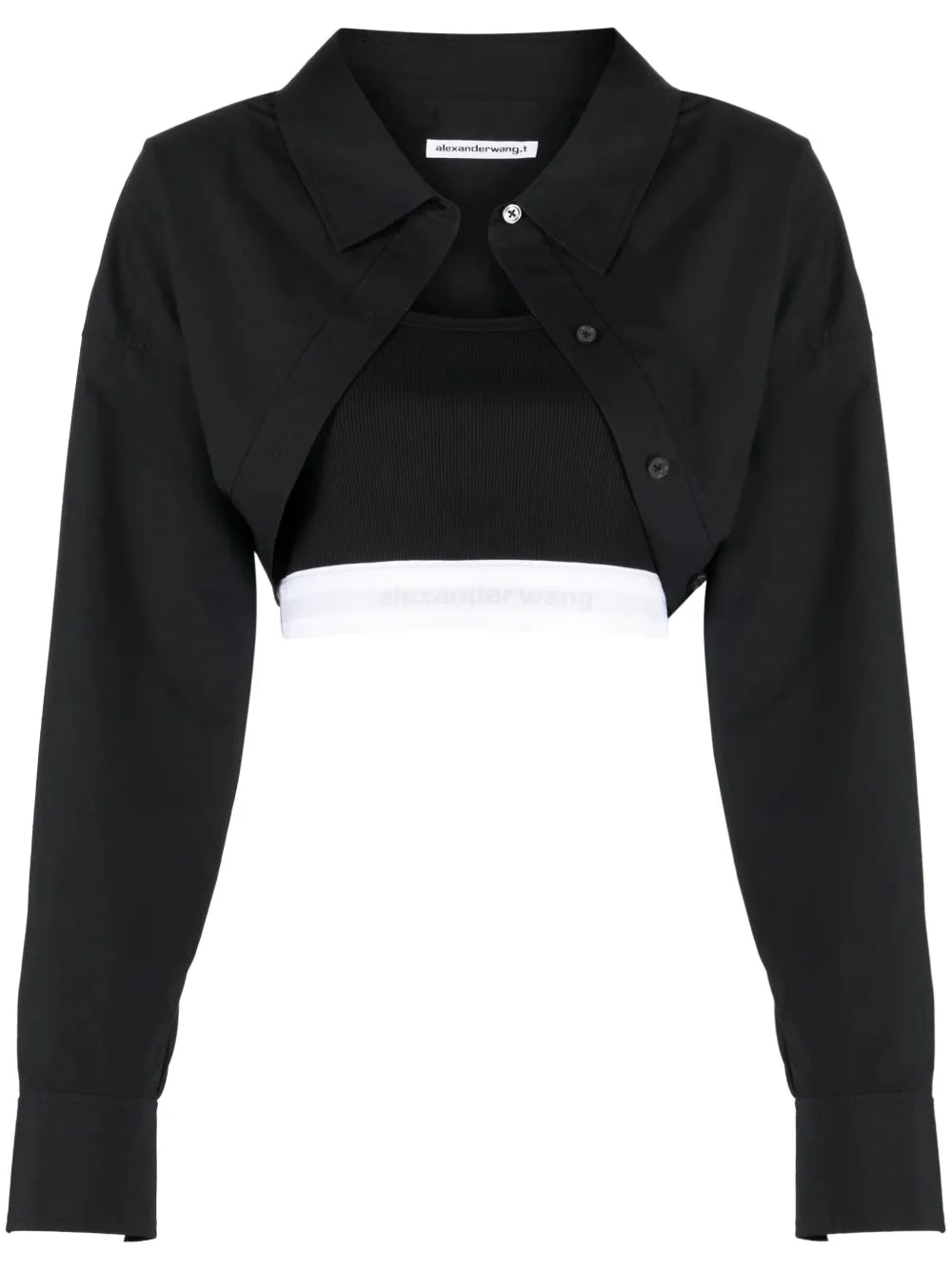Layered Cropped Shirt