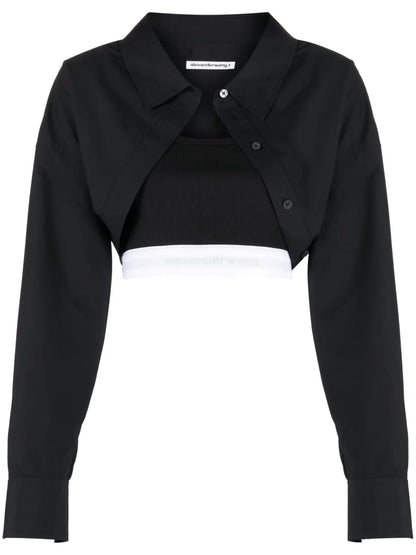 Layered Cropped Shirt