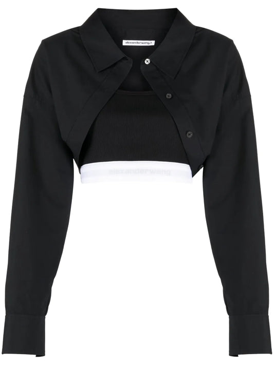 Layered Cropped Shirt
