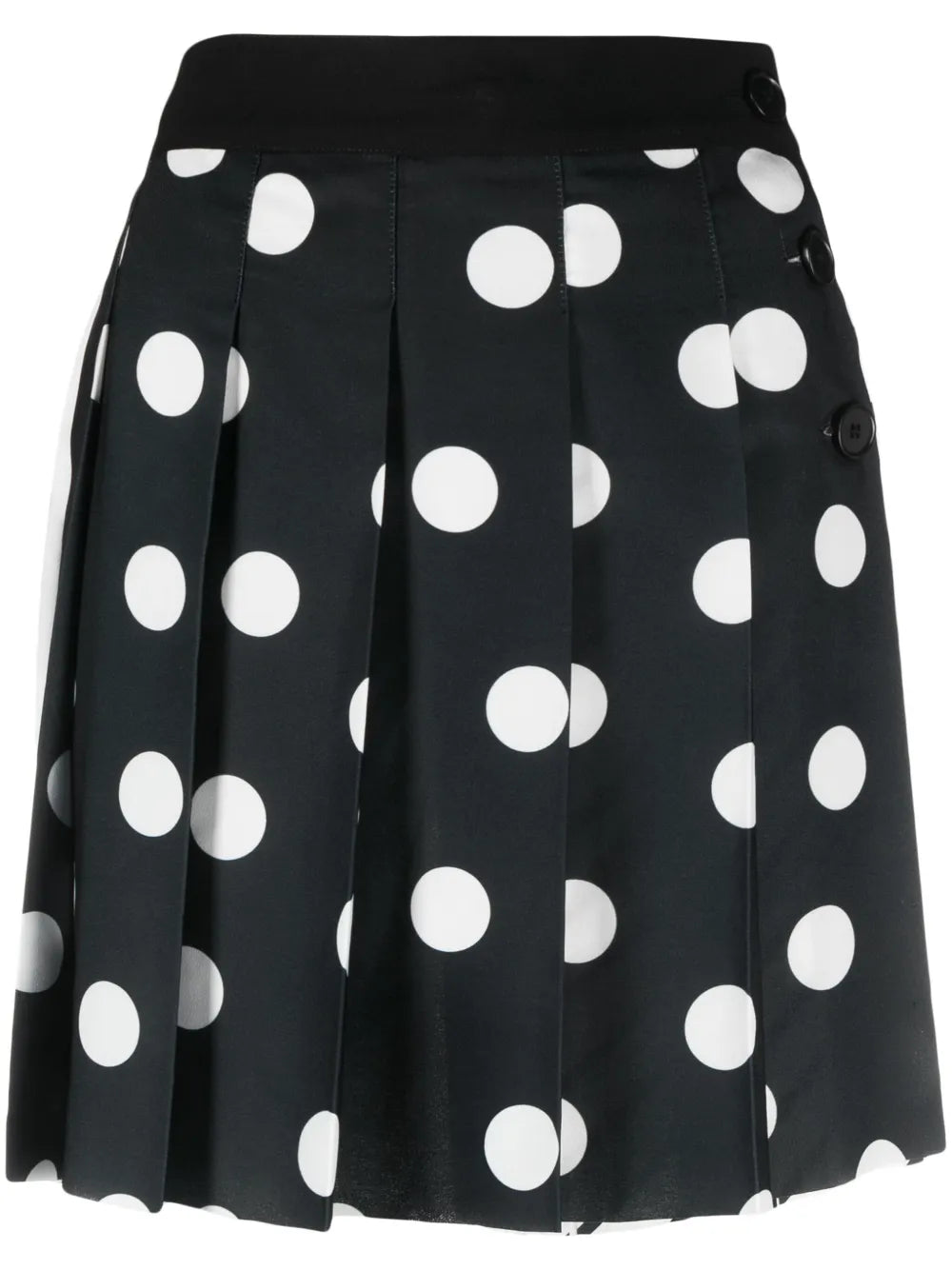 Polka Dot Pleated Mini Skirt