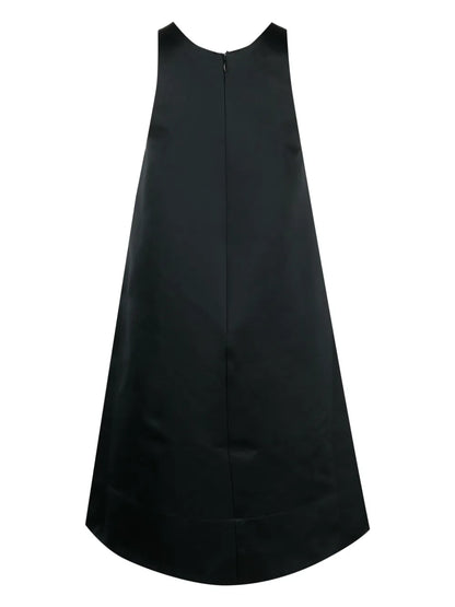 A-Line Round-Neck Midi Dress