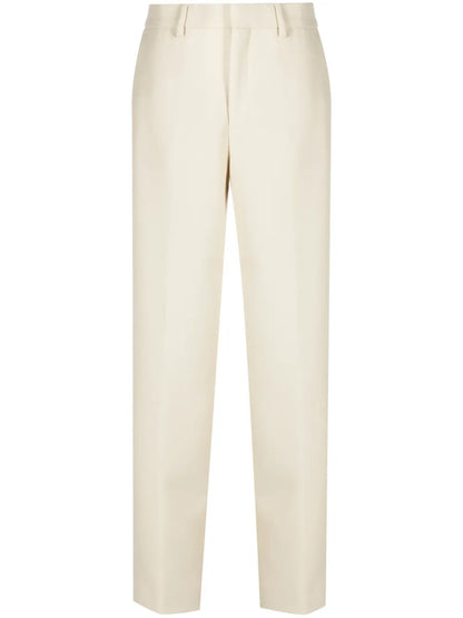 Satin-Finish Tailored Trousers